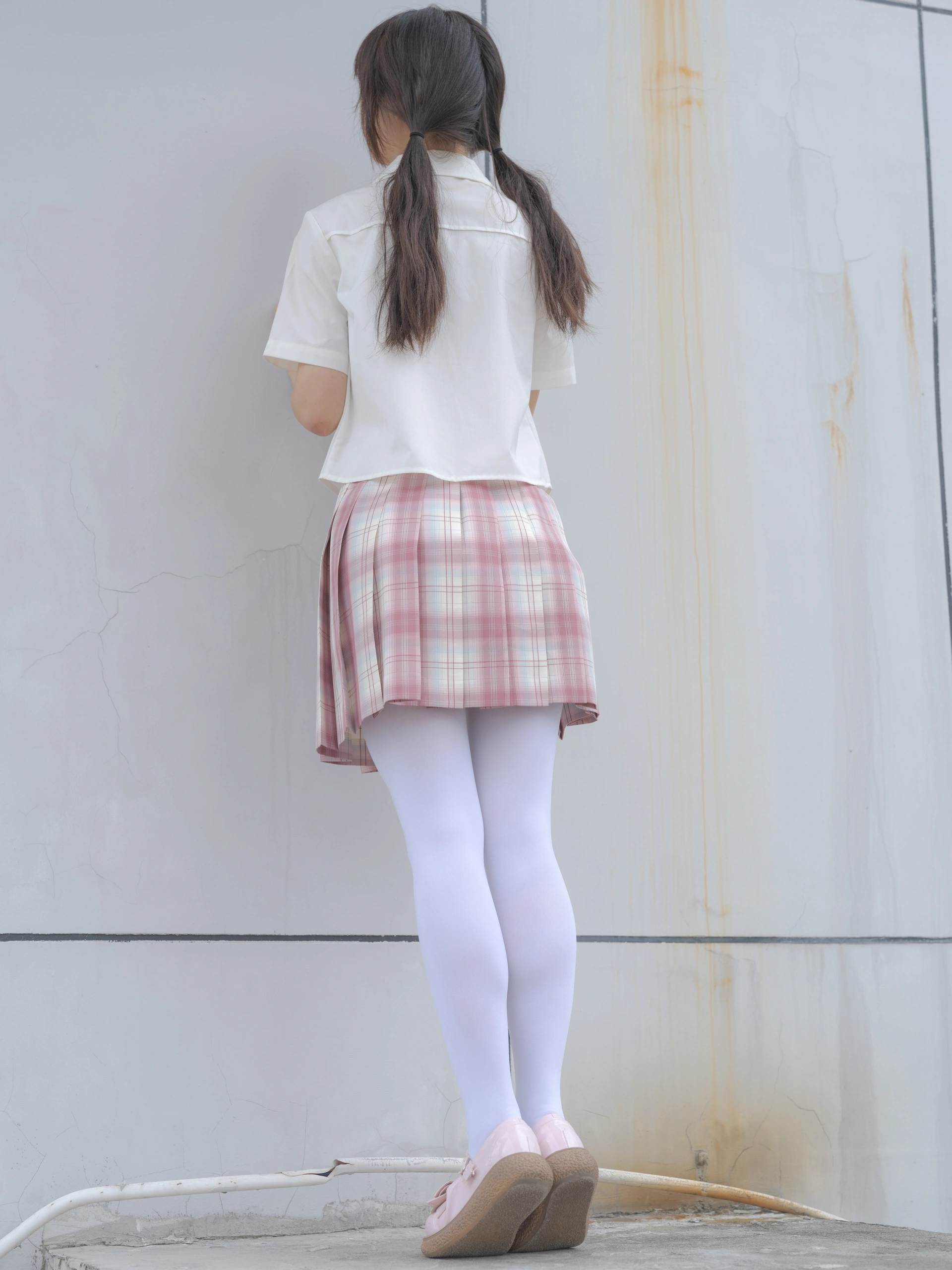 森萝财团写真 – 小圆 试拍 JKJK格子裙插图3